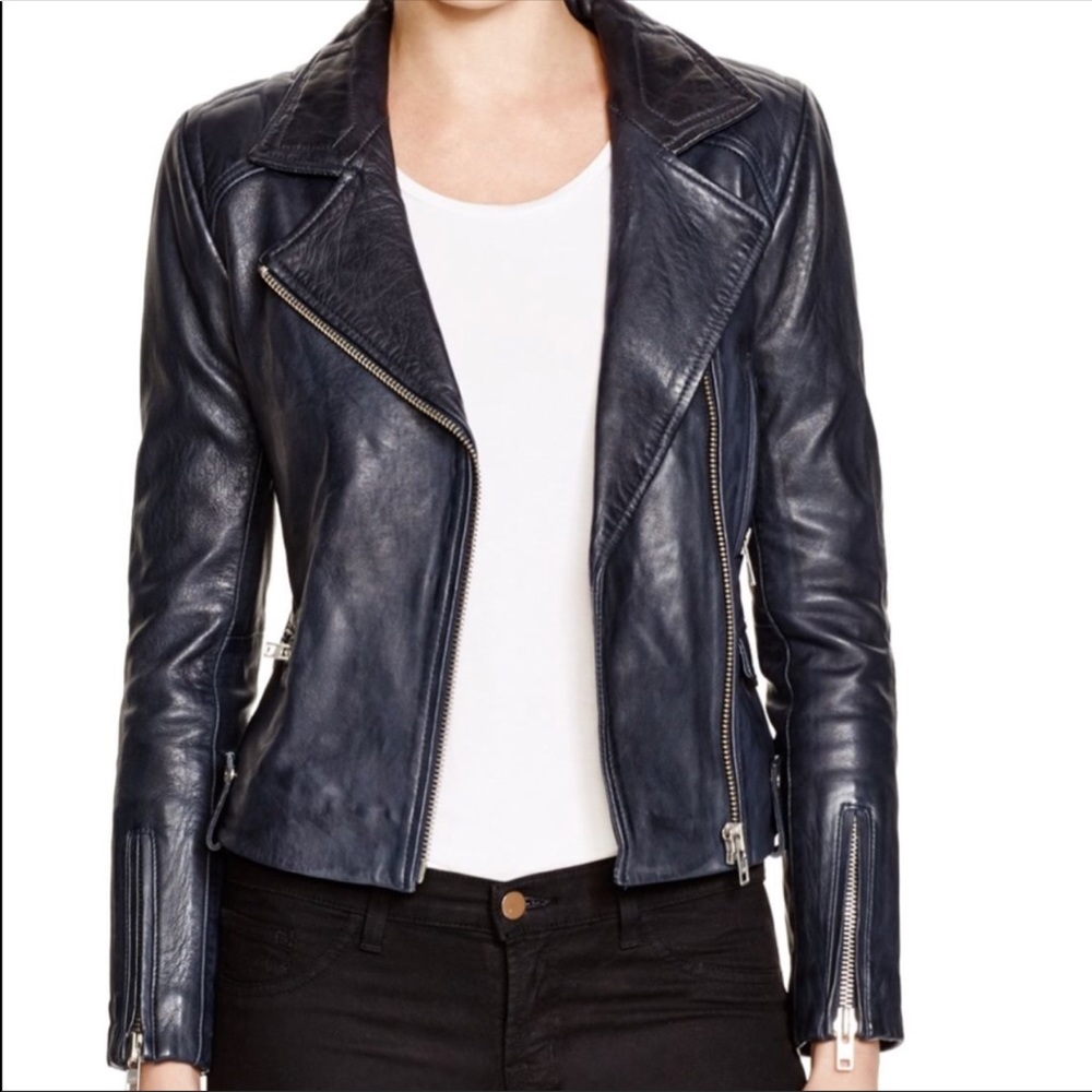 Doma leather moto jacket